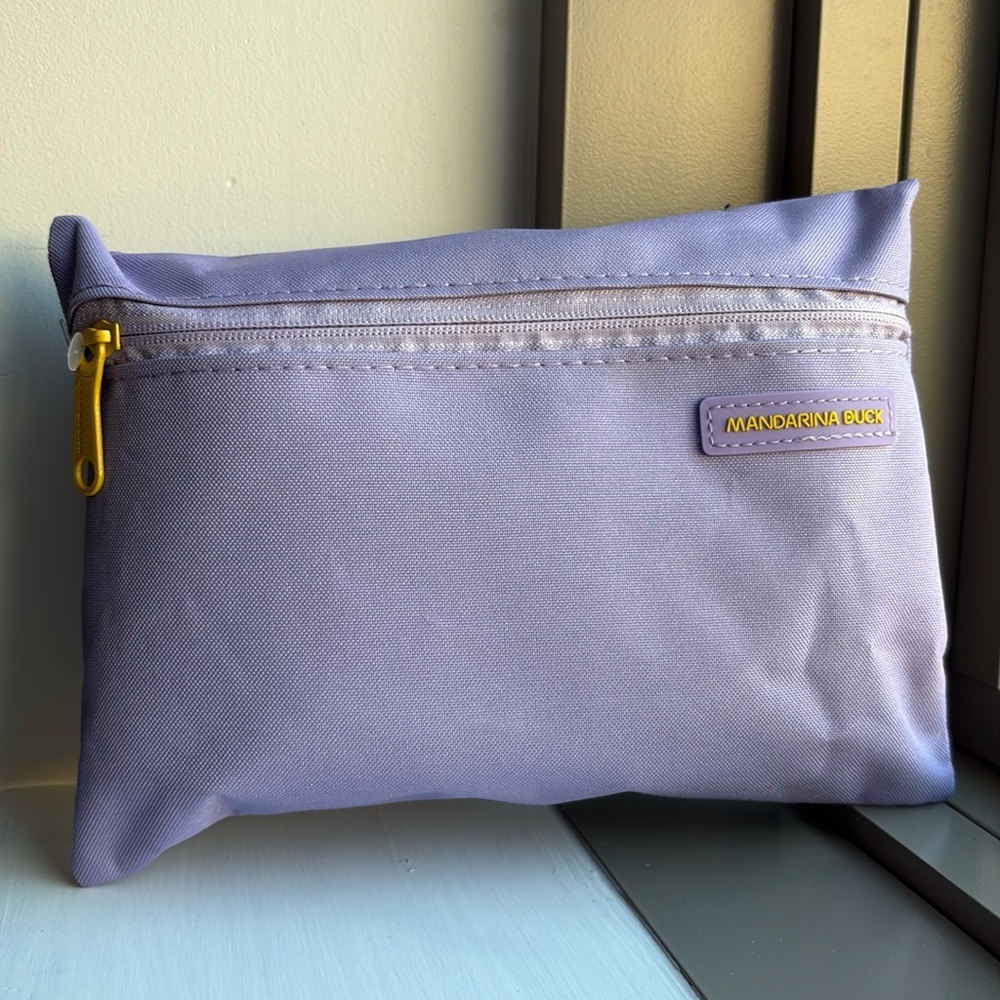Mandarina Duck lilac mini inflight travel bag